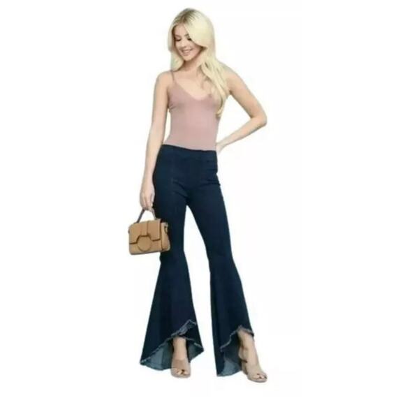 Judy Blue Plus Super Flare‎ Fit High Waist Dark Blue Jeans Stretchy  Size 22W - Picture 1 of 10